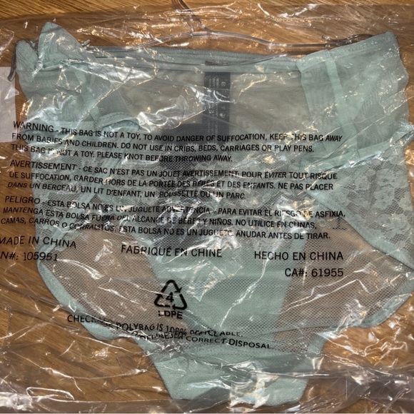 Natori cherry blossom mesh floral panty mint color - Picture 7 of 7